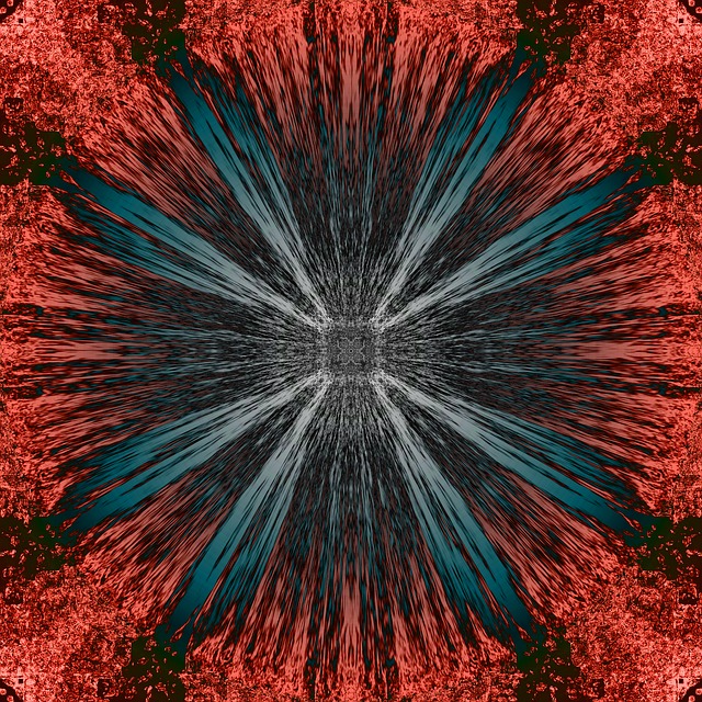 Centro, Digital, Resumo, Vermelho