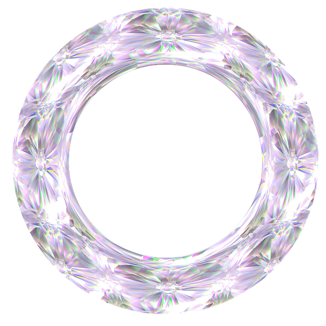 Free ring round diamond illustration