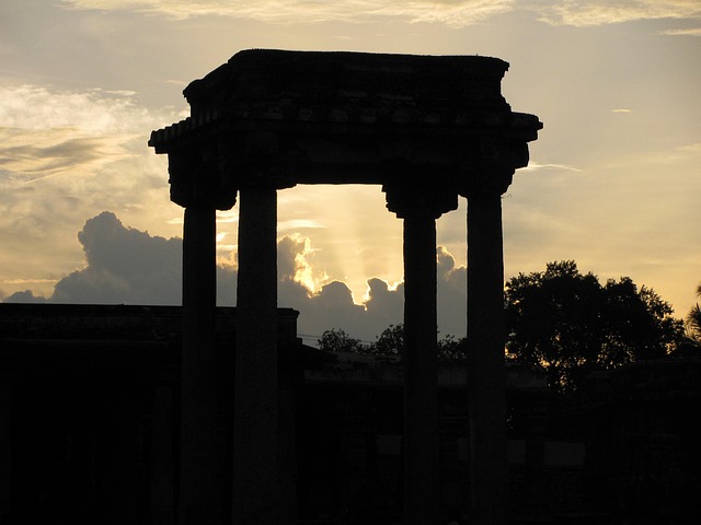 Free Columns Sunset photo and picture