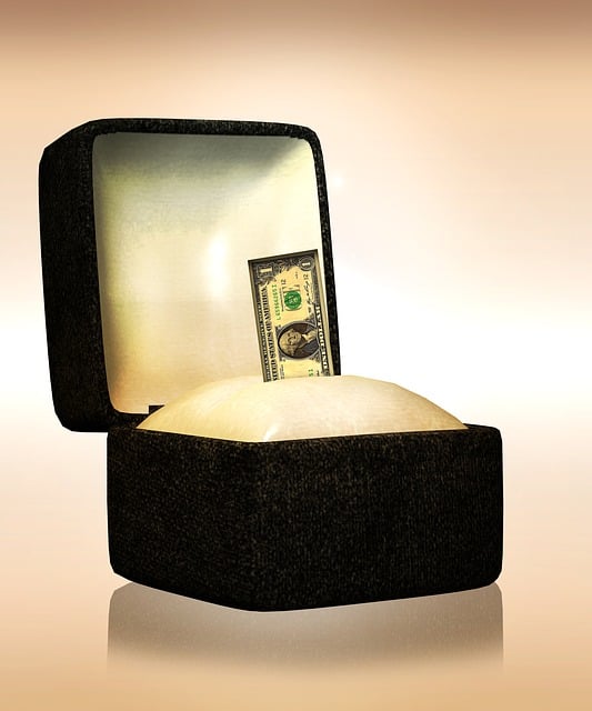 Free Ring Box Dollar Bill illustration and picture