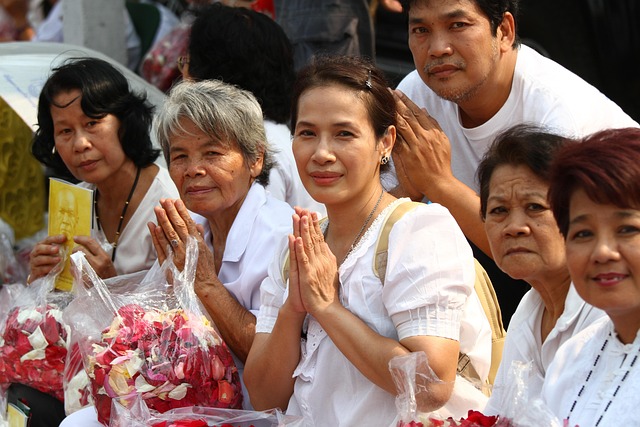 Free Praying Buddhists photo and picture