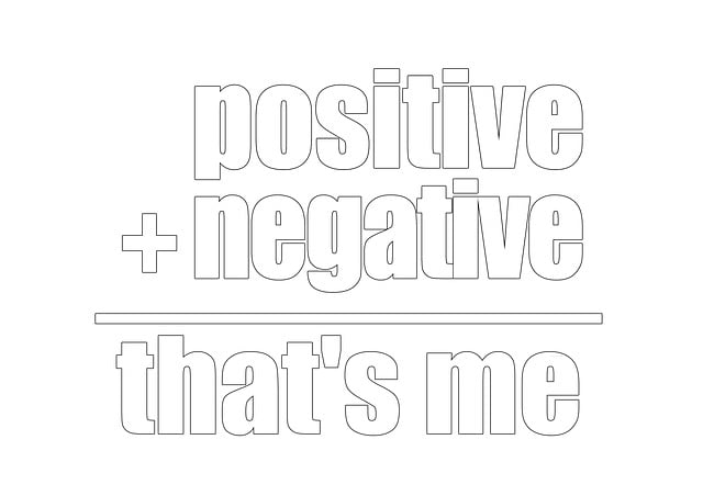 Free positive negative contrast illustration