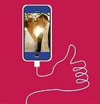 smartphone, wedding, luck