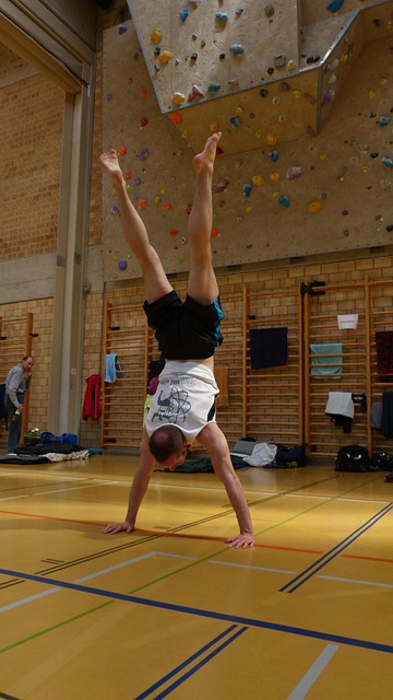Gym Gymnastics Hall Handstand Free Photo On Pixabay