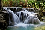 kuang si falls, waterfall, water