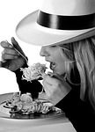 girl, eat, model