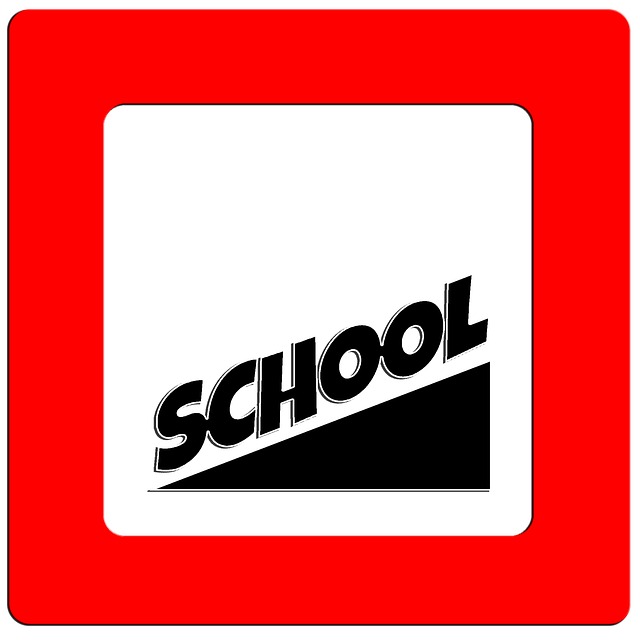 Schule, Lernen, Hinweistafel, Schild