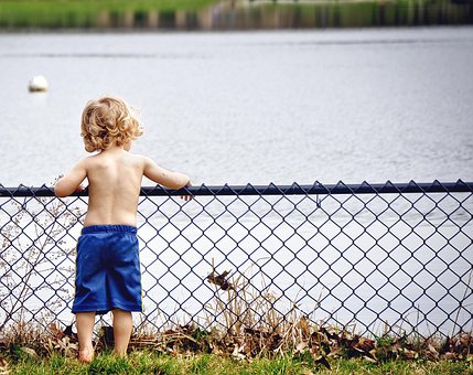 Boy, Kid, Young, Water, Watching