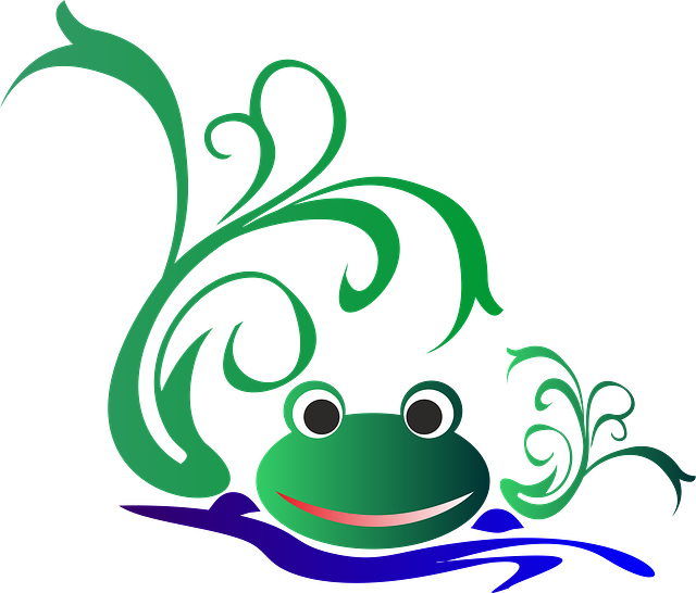 Free frog water green illustration