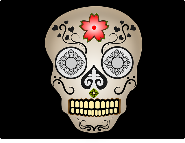 Free skull scary art illustration