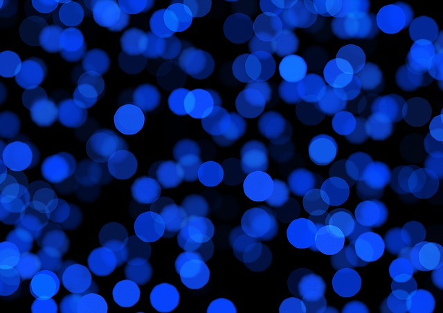 Free bokeh blurred blue illustration