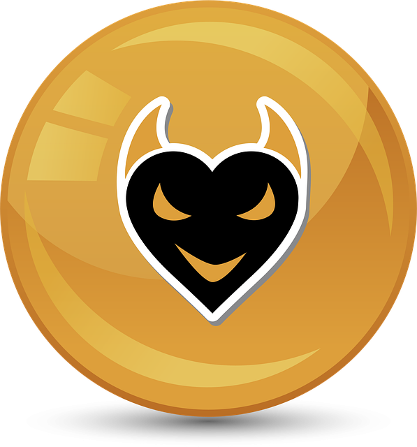 Free devil halloween heart vector