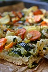 vegetable pizza, pizza, eat
