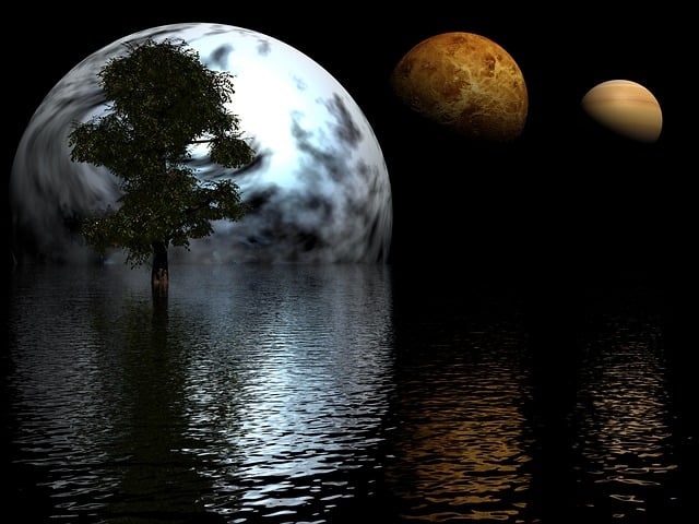 Free planets tree water illustration