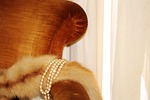 pearl necklace, fur stoles, stoles