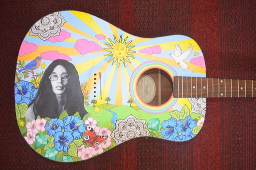 Guitarra Acustica, Hippie, Guitarra
