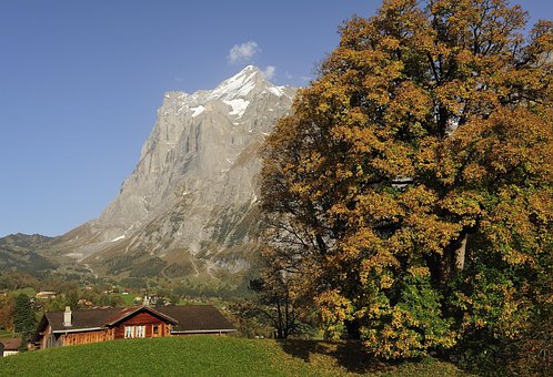 Grindelwald, Bauernhaus, Herbst