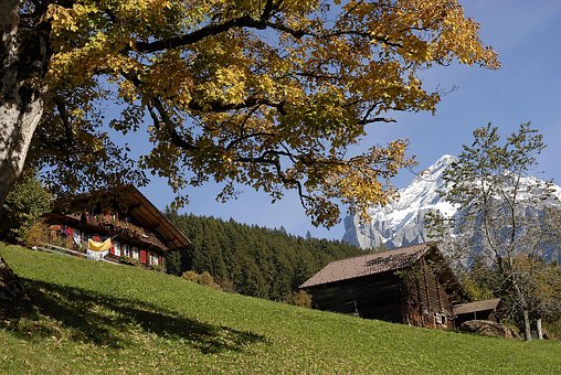 Bauernhaus, Grindelwald, Herbst