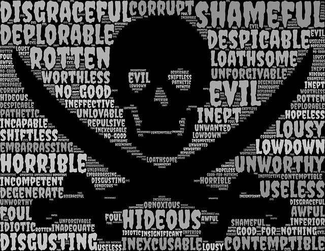 Free death's head threatening evil illustration