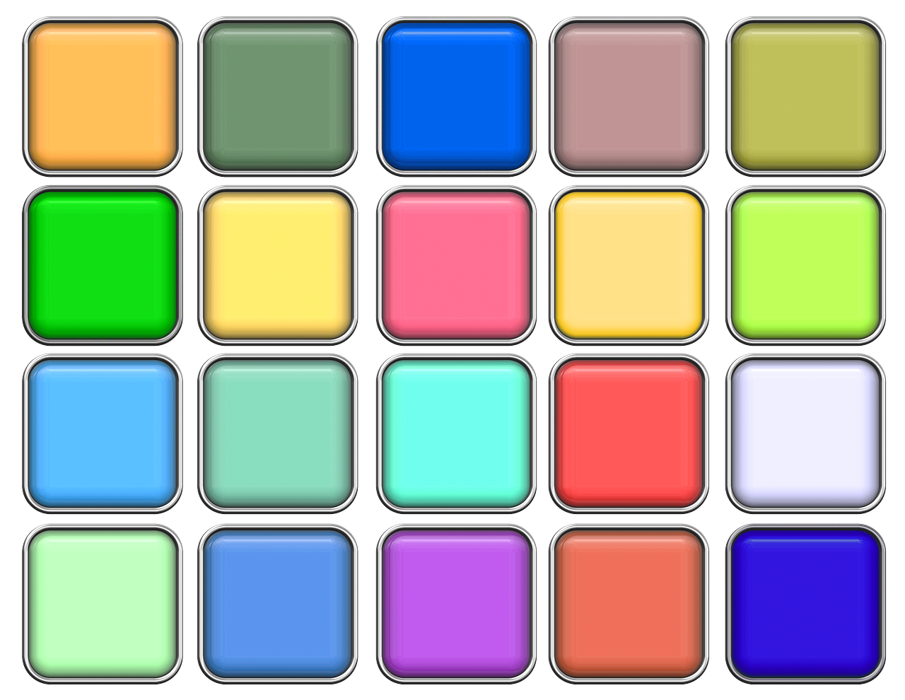 Farben, Farbtafel, Button, Stylisch