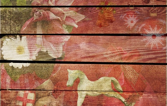 Free christmas fence grunge illustration