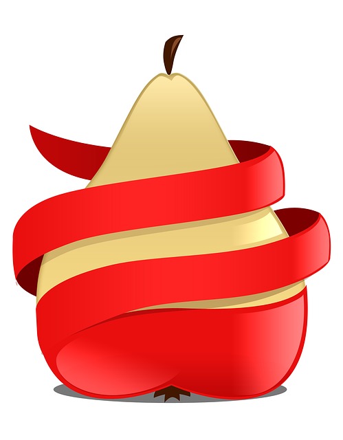 Apple, Birne, Rot, Schälen, Überraschung