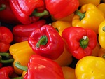 sweet peppers, paprika, red