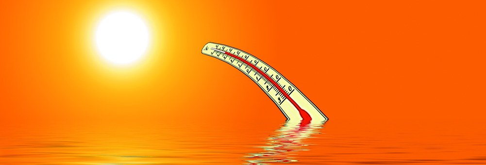 Thermometer, Sonne, Wasser, Reflexion