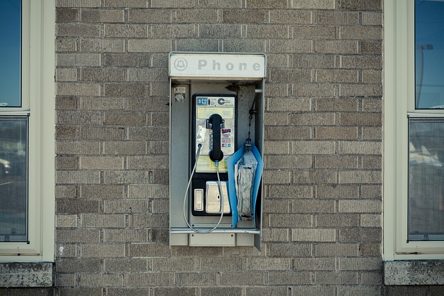 Münztelefon, Telefonzelle, Verkaufsstand