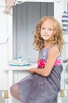 young, girl, room