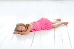 girl, young, resting