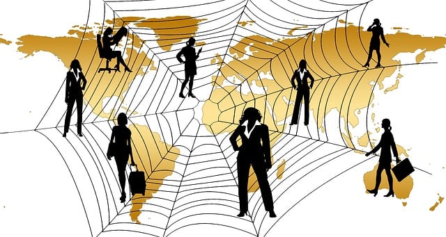 Free executive businesswoman world illustration