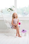 girl, young, room