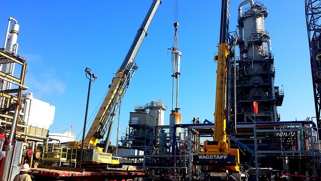 Raffinaderi, Industri, Boreplatform, Gas