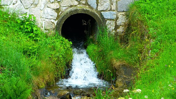 Strom, Graben, Wasser, Ergebnis, Rohr