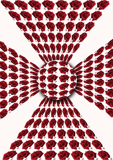Kreuzen, Rosen, Rot