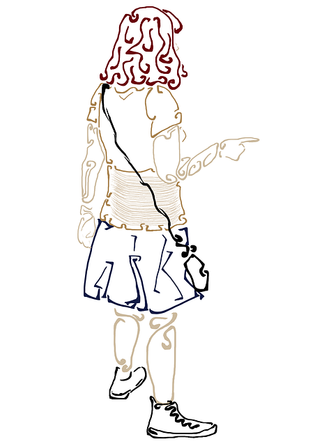 Free girl teen pointing illustration