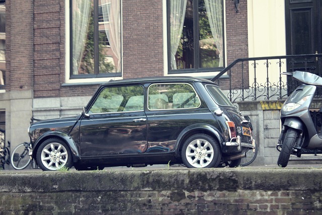 Automobil, Mini, Amsterdamm, Holland, By