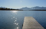 chiemsee, back light, landscape