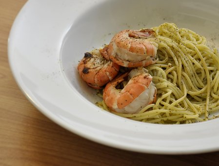 Spaghetti, Shrimp, Italian, Food, Dinner