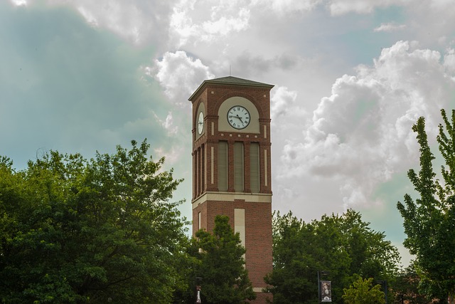 Free Clock Tower Clouds photo and picture