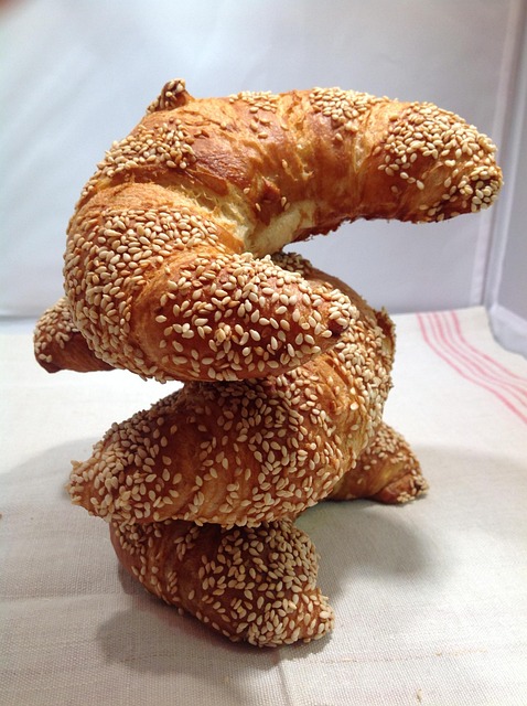 Croissant, Bladerdeeg, Gebakken