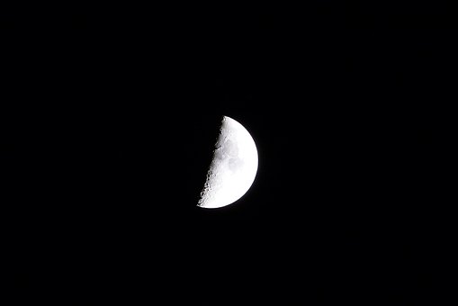 Mond, Nacht, Krater, Dunkel