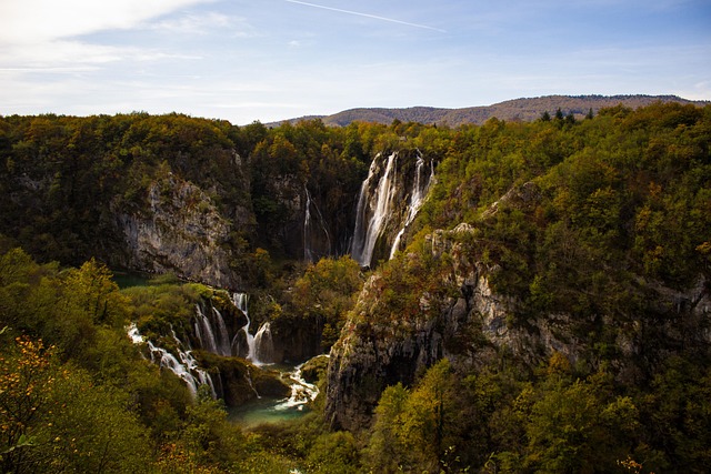 Plitvice, Lago, Croácia, Panorama, Verde