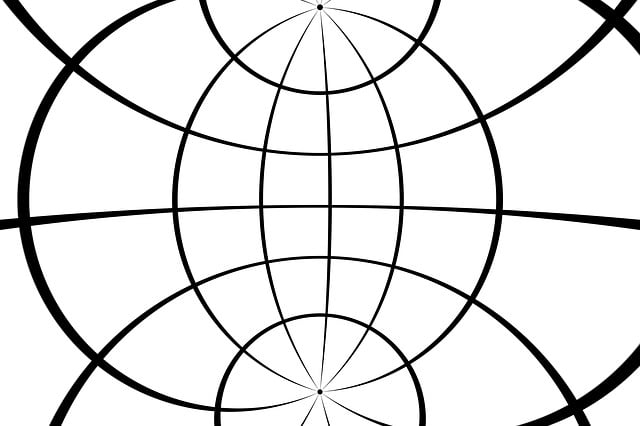 Free globe coordinates spherical illustration