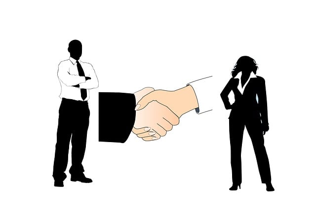 Free handshake unity i agree illustration