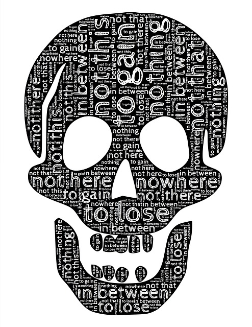 Free skull despair frustration illustration