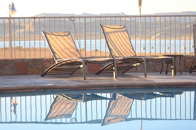 Free Deckchairs Mirror Image photo and picture