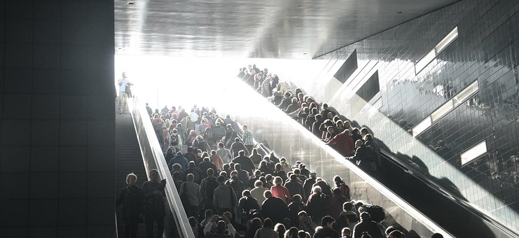 Free Crowd Stairs photo and picture