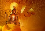 buddha, buddhism, fireworks